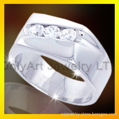 Bridal Ring Silver Ring CZ Inlaid Fashion Jewelry